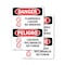 Signmission 3.5 in Width, Vinyl Decal, Rectangle, Bilingual OS-2PACK-DS-D-35-VS-1242 - alternate 1